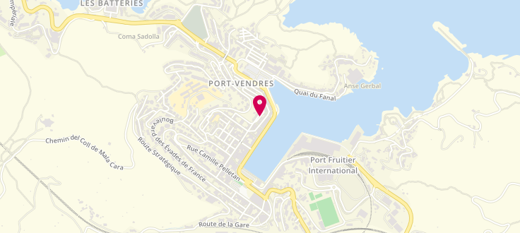 Plan de France services de Port Vendres, Place Bélieu, 66660 Port-Vendres