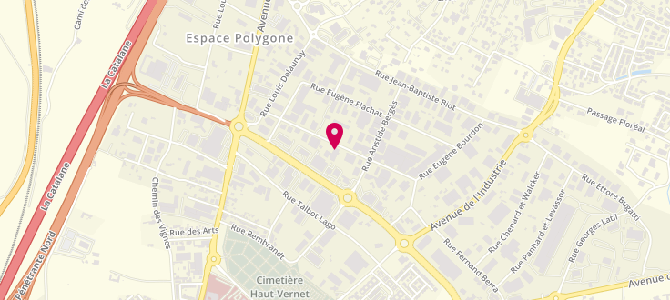 Plan de Pôle emploi de Perpignan - Polygone, 331 Rue Beau de Rochas, 66000 Perpignan
