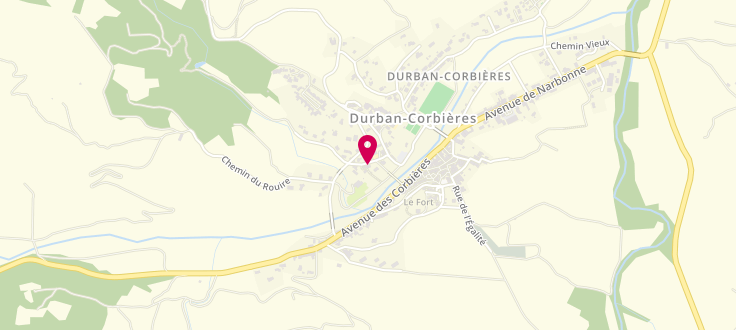 Plan de France services la Poste de Durban-Corbières, 6 Rue de la Mairie, 11360 Durban-Corbières