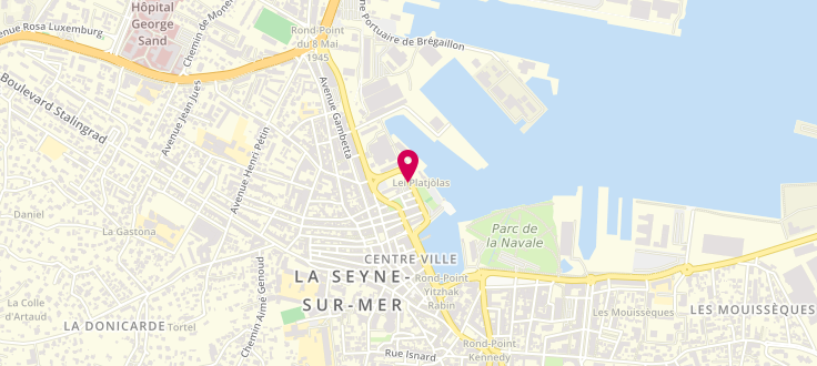 Plan de Pôle emploi de la Seyne Sur Mer, 124 Avenue Louis Curet, 83500 La Seyne-sur-Mer