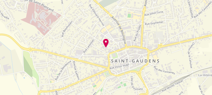 Plan de Pôle emploi de Saint Gaudens, 5 Bis Avenue Anselme Arrieu, 31800 Saint-Gaudens