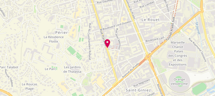 Plan de Pôle emploi de Marseille - Paradis, 435 Rue Paradis, 13008 Marseille