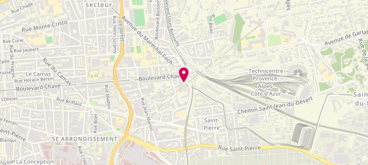 Plan de Pôle emploi de Blancarde, 20 Place Gare de la Blancarde, 13004 Marseille