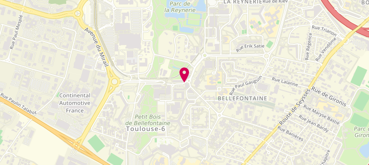 Plan de Pôle emploi de Toulouse - Bellefontaine, 63 Allée de Bellefontaine, 31100 Toulouse