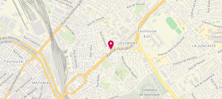 Plan de Pôle emploi de Toulouse - Jolimont, 7 Avenue Léon Blum, 31500 Toulouse