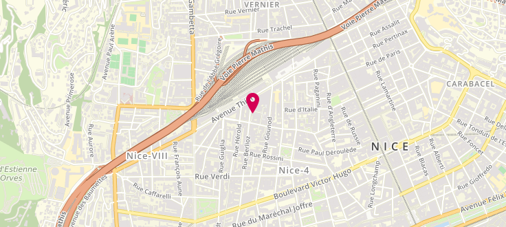 Plan de Pôle emploi de Nice - Centre, 44 Rue Berlioz, 06000 Nice