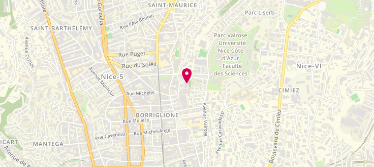 Plan de Pôle emploi de Nice - Nord, 98 Avenue Saint Lambert, 06100 Nice