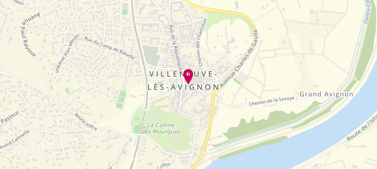 Plan de Pôle emploi de Villeneuve lès Avignon, Espace Saint Pons<br />
1 Place Saint Pons, 30400 Villeneuve-lès-Avignon