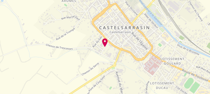 Plan de Pôle emploi de Castelsarrasin, 4 Côte des Charretiers, 82100 Castelsarrasin