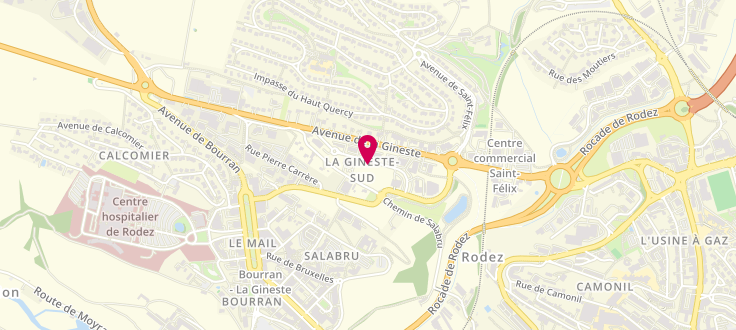 Plan de Pôle emploi de Rodez, 245 Rue du Dr Theodor Mathieu, 12000 Rodez