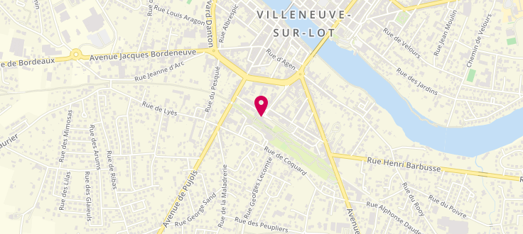 Plan de Pôle emploi de Villeneuve Sur Lot, Avenue Lazare Carnot, 47300 Villeneuve-sur-Lot