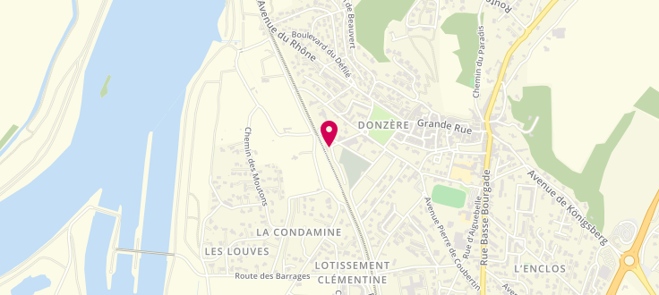 Plan de Bus France services Pimms Médiation Portes de Provence, 130 Avenue de la Gare, 26290 Donzère