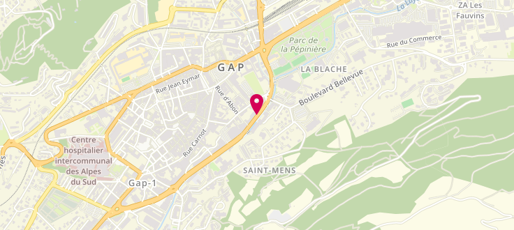 Plan de Pôle emploi de Gap, 26 Boulevard Georges Pompidou, 05000 Gap