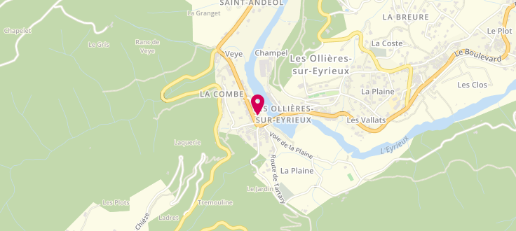 Plan de France services la Poste des Ollières-sur-Eyrieux, 70 Rue du Bas Pranles, 07360 Les Ollières-sur-Eyrieux