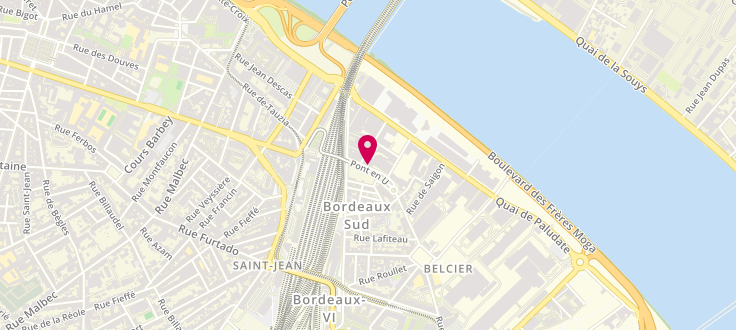 Plan de Pôle emploi de Bordeaux - Saint Jean, 4 Rue Bac Ninh, 33800 Bordeaux