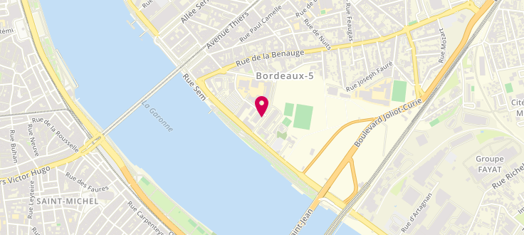 Plan de Pôle emploi de Bordeaux - Bastide, 4 Rue René Buthaud, 33072 Bordeaux