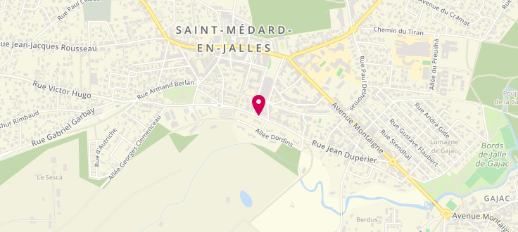 Plan de Pôle emploi de Saint-Médard-En-Jalles, 59 Rue Jean Duperrier, 33167 Saint-Médard-en-Jalles