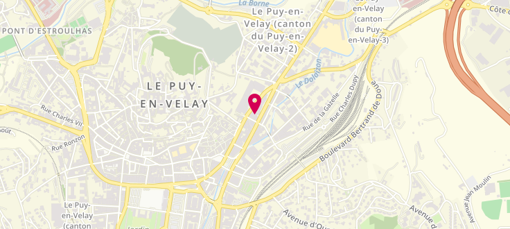 Plan de Pôle emploi du Puy en Velay, 5 Rue des Chevaliers Saint Jean, 43000 Le Puy-en-Velay