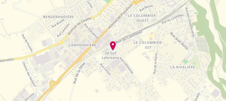 Plan de Relais Pôle emploi de Saint Marcellin, 4 Rue Lafontaine, 38160 Saint-Marcellin