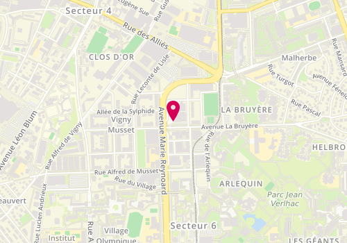 Plan de Pôle emploi de Grenoble - Bruyere, 78 Avenue la Bruyère, 38100 Grenoble