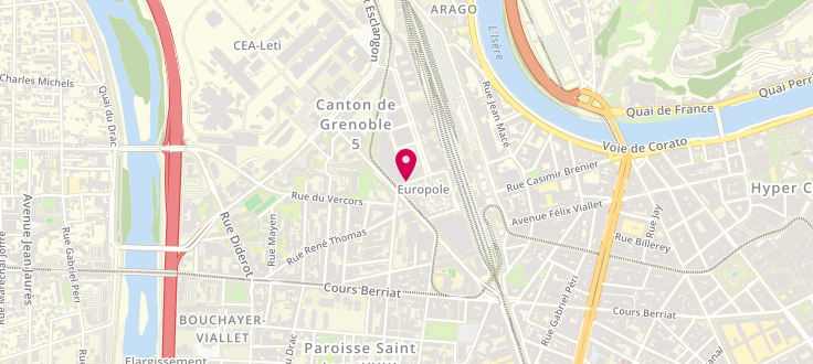 Plan de Pôle emploi de Grenoble - Europole, 1 Rue d'Arménie, 38000 Grenoble