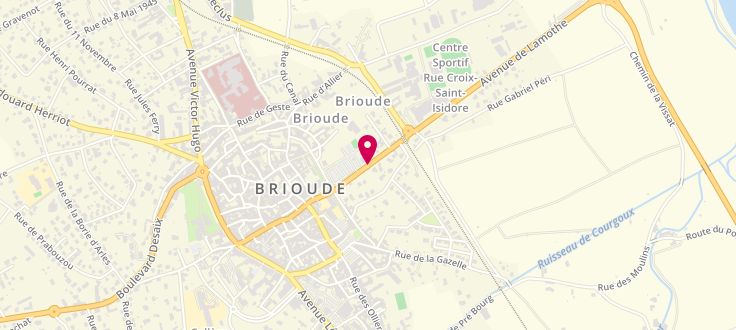 Plan de Pôle emploi de Brioude, 30 Avenue de Lamothe, 43100 Brioude