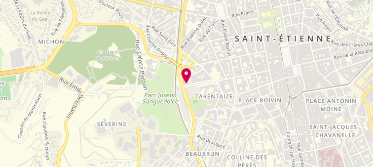 Plan de Pôle emploi de Saint Étienne - Clapier, Maison de l'Emploi<br />
18 Avenue Augustin Dupré, 42000 Saint-Étienne