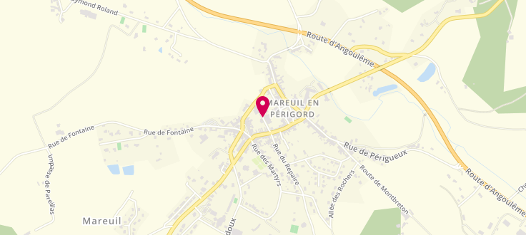 Plan de France services la Poste de Mareuil en Périgord, Boulevard Bouteiller, 24340 Mareuil en Périgord