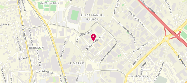 Plan de Pôle emploi de Saint Étienne - Technopole, 59 Rue des Acieries, 42000 Saint-Étienne