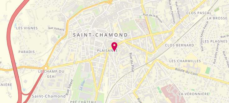 Plan de Pôle emploi de Saint Chamond, 1 Bis Rue du Port Sec, 42400 Saint-Chamond