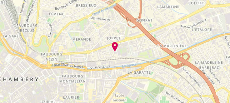 Plan de Pôle emploi de Chambéry - Mudry, 85 Rue Auguste Mudry, 73000 Chambéry