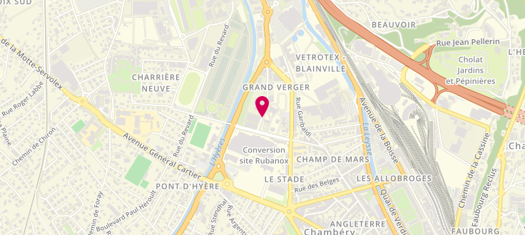 Plan de Pôle emploi de Chambéry, Zone Aménagement du Grand Verger<br />
272 Rue Francois Guise, 73000 Chambéry