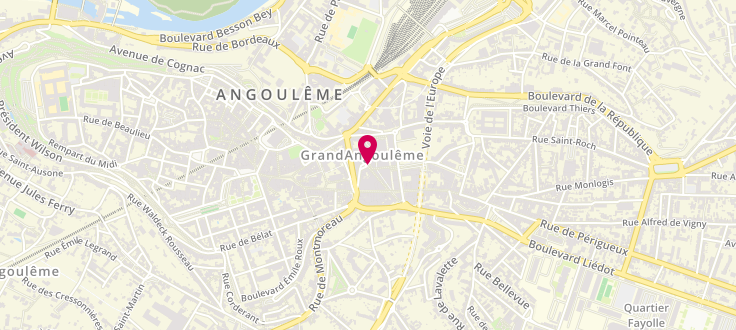 Plan de Pôle emploi d'Angoulême - Saint-Martial, 7 Rue Jean Fougerat, 16023 Angoulême
