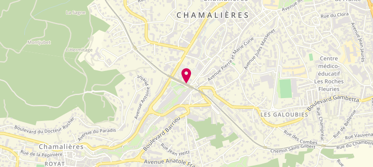 Plan de Pôle emploi de Chamalières, 78 Avenue des Thermes, 63400 Chamalières