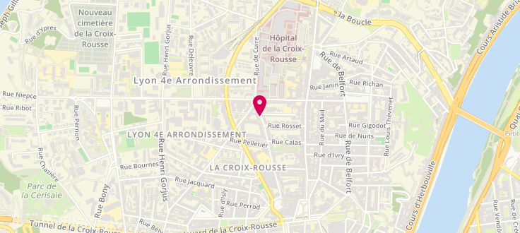 Plan de Pôle emploi de Lyon - Croix-Rousse, 49 Rue de Cuire, 69004 Lyon
