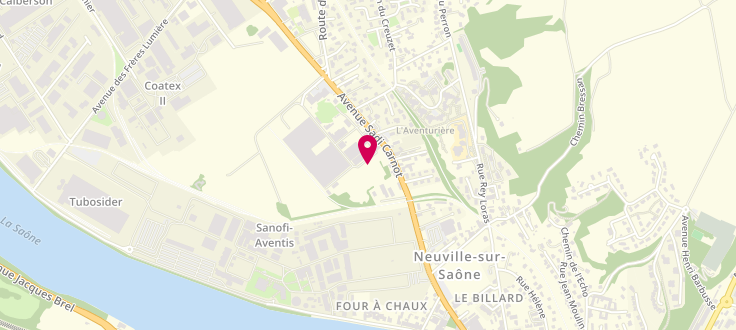 Plan de Pôle emploi de Neuville Sur Saône, 53 Avenue Carnot, 69250 Neuville-sur-Saône