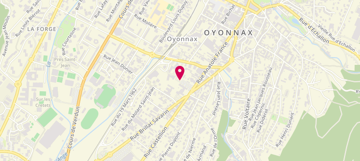 Plan de Pôle emploi d'Oyonnax, 188 Rue Anatole France, 01100 Oyonnax