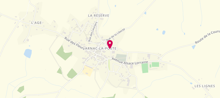 Plan de France services la Poste d'Arnac-la-Poste, 15 Place du Champ de Foire, 87160 Arnac-la-Poste
