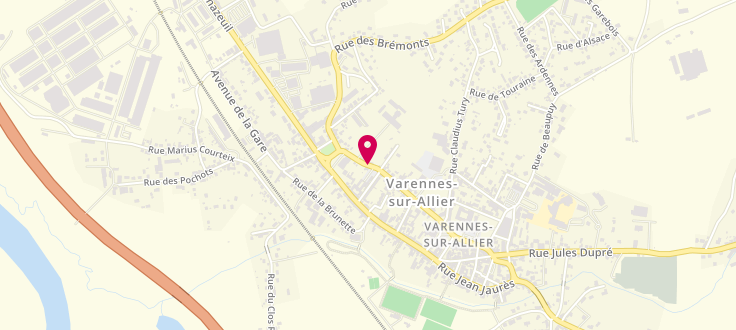 Plan de Relais Pôle emploi de Varennes, 5 Rue du 4 Septembre, 03150 Varennes-sur-Allier