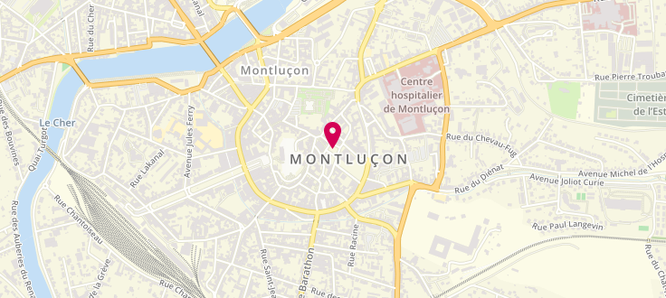 Plan de France services de la sous-préfecture de Montluçon, 8 Place de la Comédie, 03100 Montluçon
