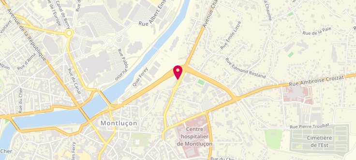 Plan de Pôle emploi de Montluçon, 51 Avenue du Général de Gaulle, 03100 Montluçon