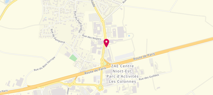 Plan de Pôle emploi de Niort - -Trevins, Chauray<br />
275 Rue du Stade<br />
Chauray, 79028 Niort