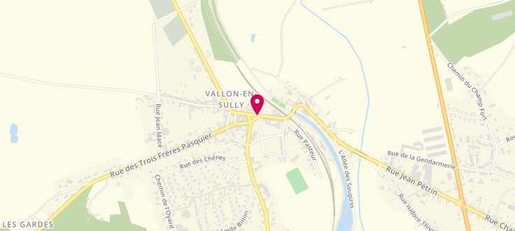 Plan de France services la Poste de Vallon-en-Sully, Rue Paul Constans, 03190 Vallon-en-Sully