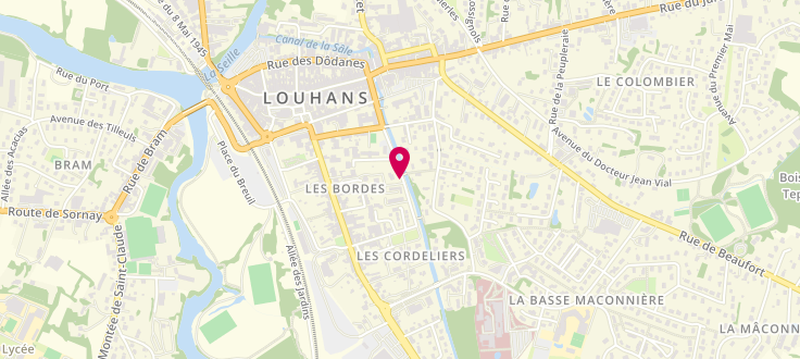 Plan de Pôle emploi de Louhans, 4 Promenade des Cordeliers, 71501 Louhans