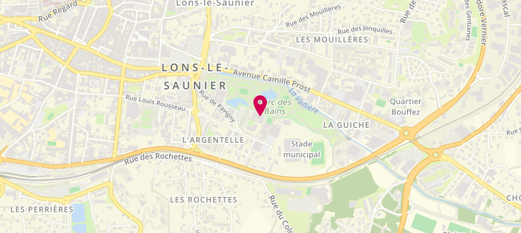 Plan de Pôle emploi de Lons le Saunier, 11 Bis Avenue du Stade, 39000 Lons-le-Saunier