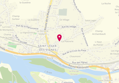 Plan de Bus France services du sud Nivernais, Place du Onze Novembre, 58300 Saint-Léger-des-Vignes