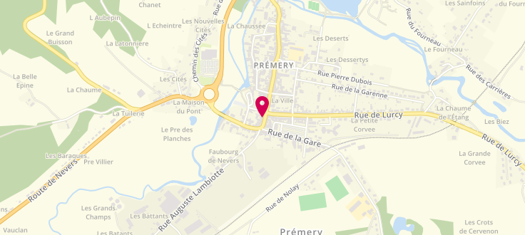 Plan de France services intercommunale de Prémery, Actuellement : 26 Cour du Château / A Partir du 31 Juillet : 40 Route de Lurcy, 58700 Prémery