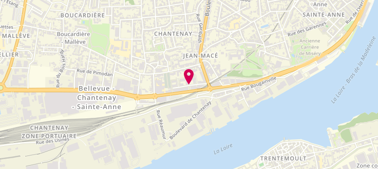 Plan de Pôle emploi de Nantes - Chantenay, 5 Chemin du Pressoir Chênaie, 44100 Nantes