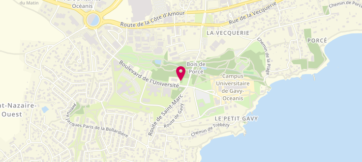 Plan de Pôle emploi de St Nazaire, 10 Boulevard de l'Université, 44600 Saint-Nazaire