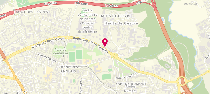 Plan de Pôle emploi de Nantes - Nord, Bâtiment C<br />
50 Boulevard Einstein, 44323 Nantes